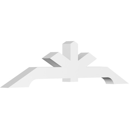 Ekena Millwork Vanguard Architectural Grade PVC Gable Bracket, 96"W x 24"H x 6"D x 6"F, 6/12 Pitch GBP096X24X0606VAN00